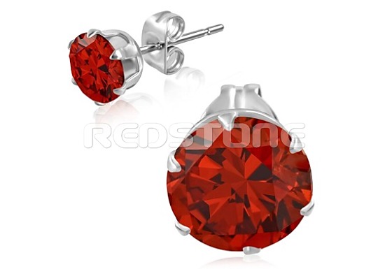 Oceľové náušnice so zirkónom SS1042